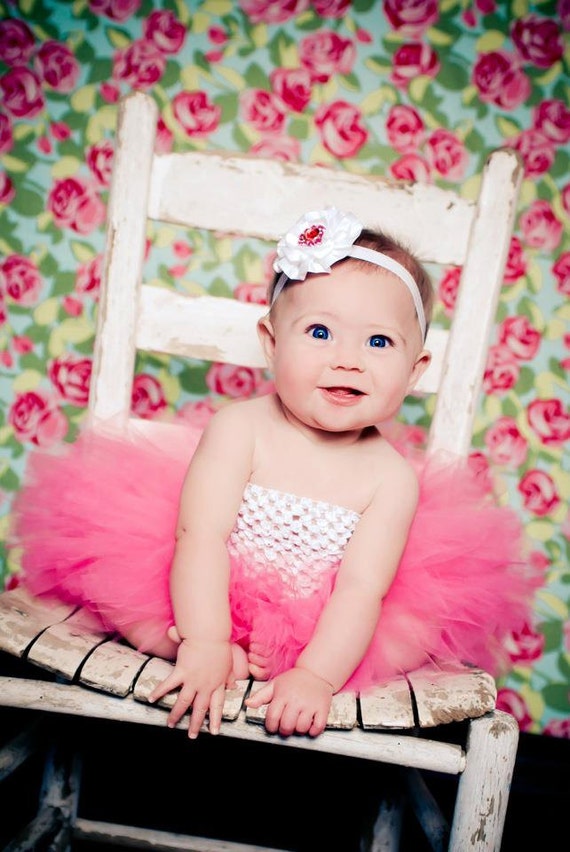 Pink Tutu Newborn Photography Prop Toddler tutu with matching