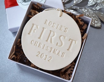 Personalized Baby's First Christmas Ornament, Baby's First Ornament - Gift Boxed and Ready to Give