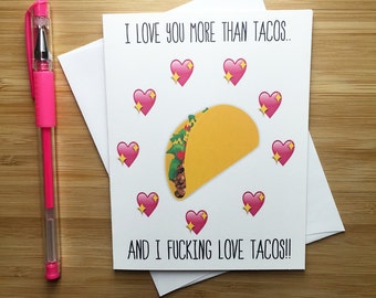 Lovely 100 Taco Valentine Card