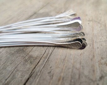 Paddle Pins 18g Choose from Sterling Silver, Copper, Oxidized Copper or NuGold Brass You Pick Size 25pcs