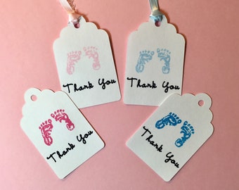 Baby Shower Prize Tags Baby Feet Oh Baby You're a