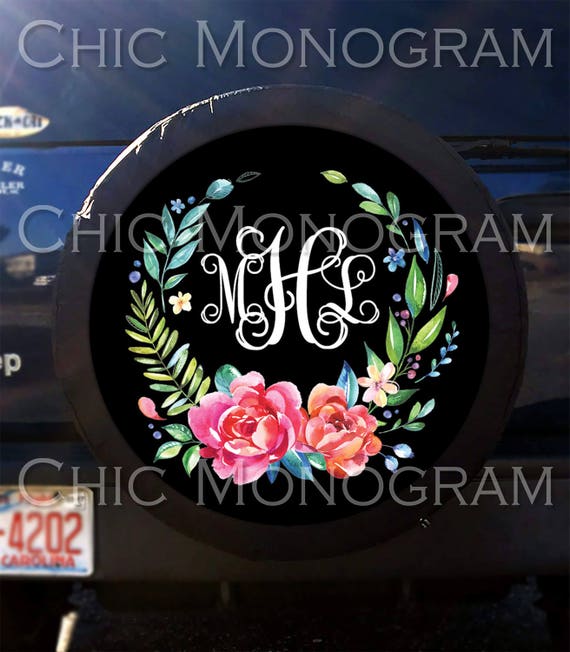 Tire Cover Classy Black Floral Spare Tire Cover Custom Tire