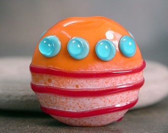 Lampwork Glass Focal Bead, Art Glass Focal, Bright Color Lampwork, Divine Spark Designs, SRA
