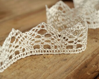 Crochet Lace Ribbon Lace Trim Crochet Ribbon Crochet Trim White Lace Ribbon Crochet Lace Trim Embellishment Wedding Lace Crocheted Lace