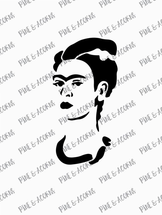 Download Frida Kahlo Stencil svg png eps dxf file cut files