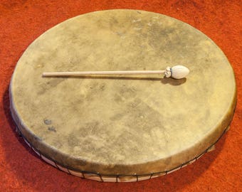 Shaman drum 20" fallow deer hide