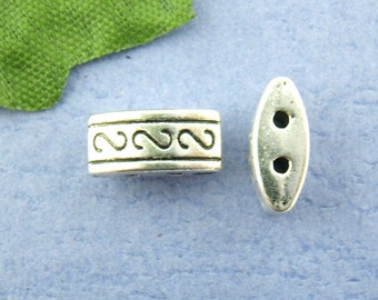 set of 10 metal beads spacer around 10 X 5 mm (1.1 mm hole)