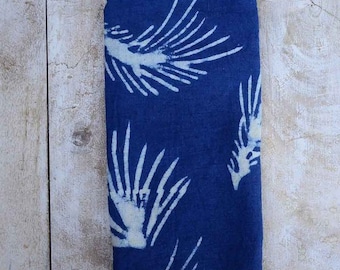 NAPKINS blue napkins cloth table linen shabby decor home modern napkin block print dining table organic cotton napkin Set of 4 - PINE