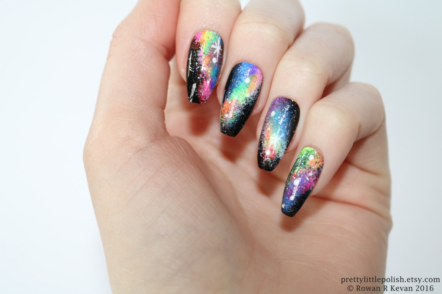Galaxy coffin nails Galaxy nails Nail art Nails Stiletto