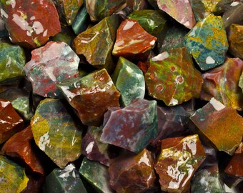 Fantasia Materials: 1 lb Fancy Jasper "AAA" Grade Rough - Raw Natural Crystals for Tumbling, Wrapping, Polishing, Reiki and More!