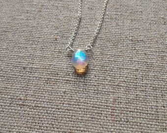 Sterling silver opal necklace