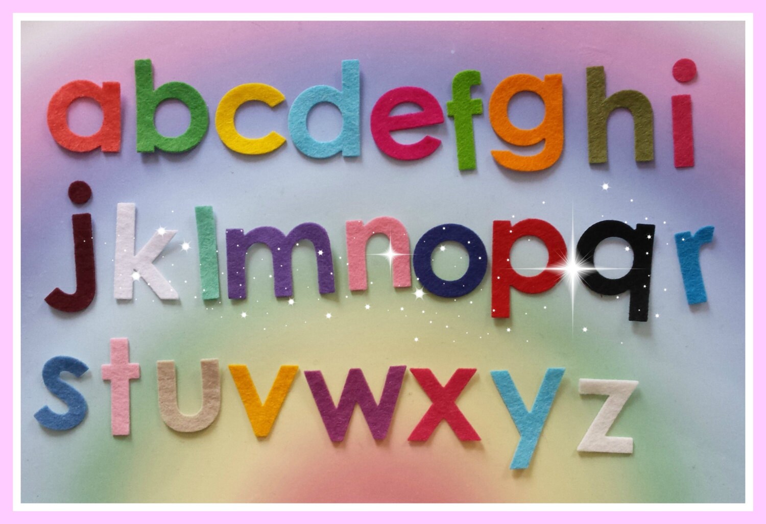Iron on Felt Die Cut Alphabet Upper and Lower Case Alphabet