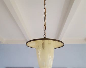 French pendant light acorn years 50