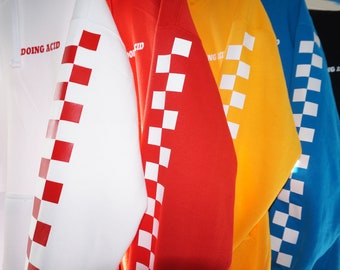 Doingacid checkered hoodies