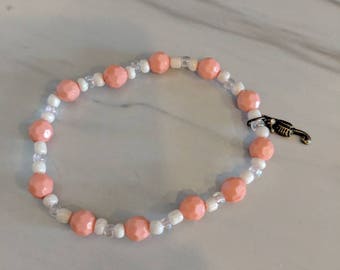 Peach Seahorse Bracelet