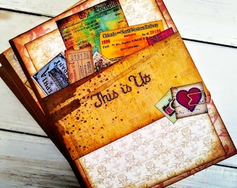 This is Us Journal Notebook Smashbook Art Journal Unlined Pages Anniversary Travel Vacation Road Trip Honeymoon