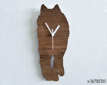 Wolf Walking - Wooden Wall Clock