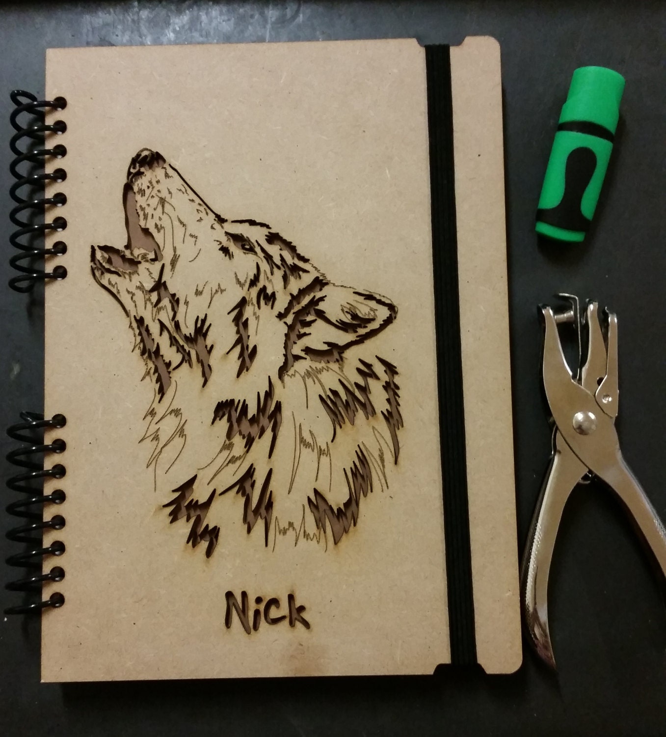 Wolf notebook wold journal wolfs Sketchbook Writing