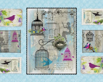 Song Bird Fabric Panel by Spectrix