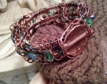 USA Messy Wire-Wrapped Bracelet!!!