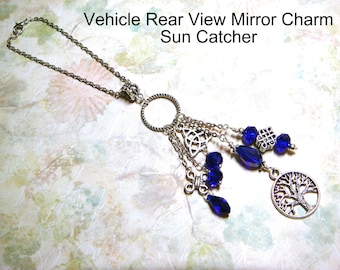 Car Rear View Mirror Charm, Sun Catcher Tree of Life, Car Accessories, Car Charm, Rear View Mirror Accessory, Celtic Knot, Viking Accessory