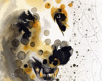 Martinefa's Original watercolor and Ink "Bear"