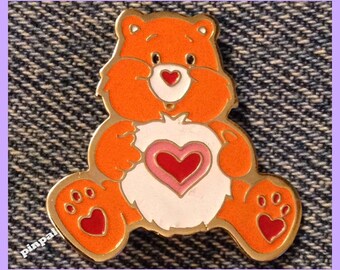 1983 Vintage Care Bears Tenderheart Brooch Pin~Bear~American Greeting Cards~AGC