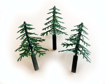 24 Evergreen Tree Cupcake Picks Toppers Decorations Favors Holiday Pine Christmas