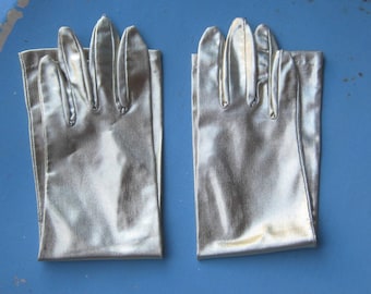 Pair of Long Gold Vintage Gloves; XS-Small Opera/Diva/Burlesque Gloves; Retro Event Gloves; U.S. Shipping Included