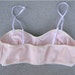Organic cotton bralette vintage lace pink bra made to order