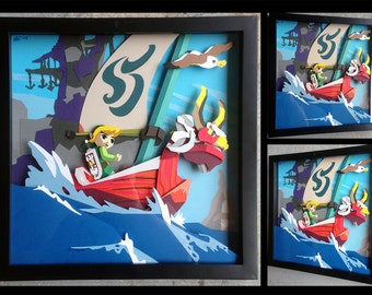 12" x12" The Wind Waker Shadowbox