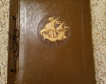 1940-50's Vintage Scrapbook with 70 Unfilled Pages