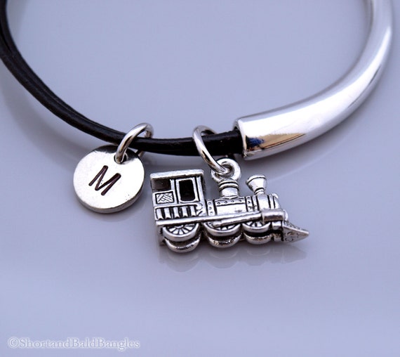 Steam train bangle Steam train bracelet Train jewelry