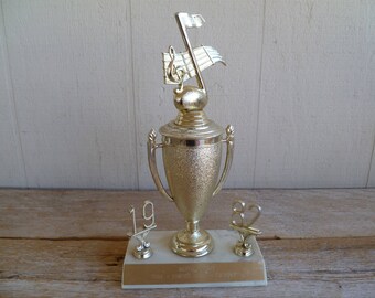 Vintage Band Trophy, Music, Tuba, French Horn, Trumpet Trophy 1982