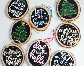 Christmas Wood Slice Ornaments
