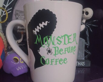 Bride of Frankenstein 'Monster Before Coffee' mug
