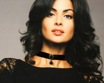 Black choker wide cameo VELVET 90s Choker Boho Choker boho jewelry Gypsy jewelry festival jewelry Velvet necklace black velvet choker Grunge