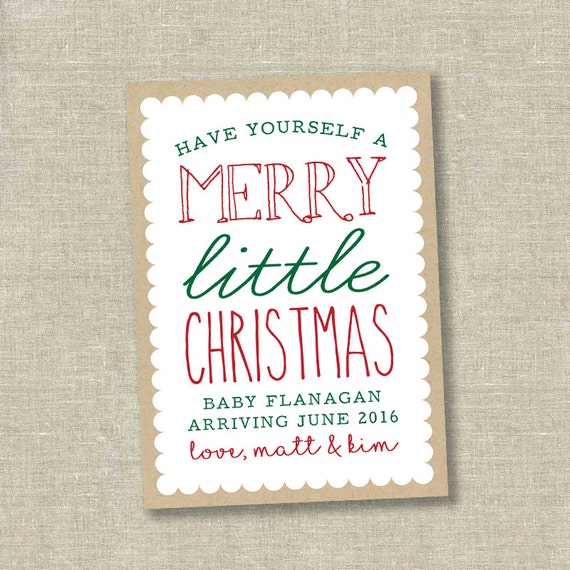 christmas pregnancy announcement card