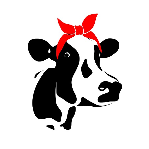 Download Digi-tizers Bandana Milk Cow SVG JPG cutting file card