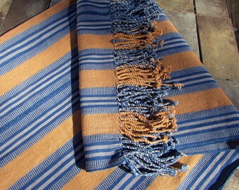 Guatemalan Textile Organic Cotton and Dyes Brown and Indigo