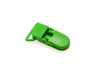 Clips, clips, Pacifier Clips / pacifier - Green 20mm - individually