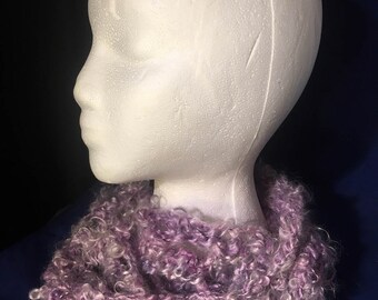 Hand Dyed, Spun & Crocheted Infinity Scarf