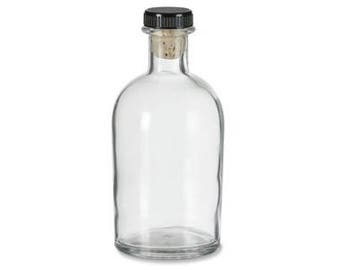 30 pcs Boston Round Clear Glass Bottle with T-Bar , 8.5 oz (250 ml)