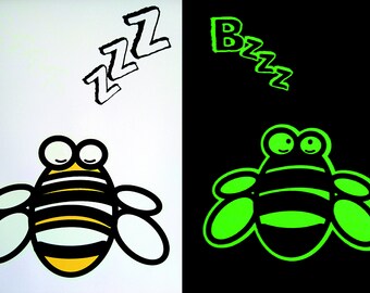 The little bee phosphorescent poster