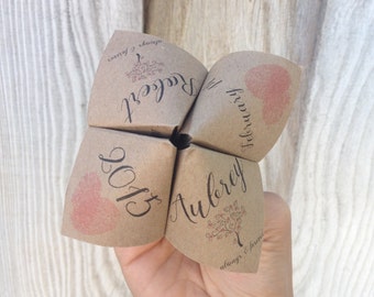 Unique Wedding Program - Cootie Catcher