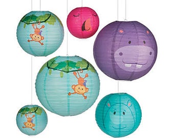 My Safari party Lanterns/ baby shower / jungle lanterns/