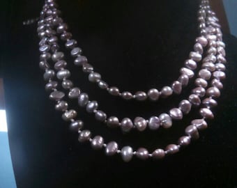 Black Freshwater Pearl Necklace