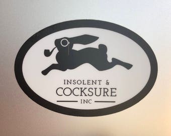 Insolent & Cocksure Inc logo sticker