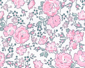 Printed fabric Liberty pattern pink sugared almond bliss