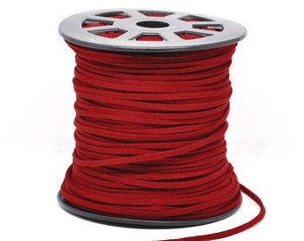 5 m cord - red dark 2.5 mm